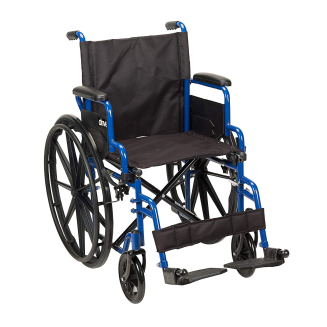 Blue Streak Wheelchair with Flip Back Arms