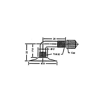 Tube for Pneumatic Tire, (14" x 3") ~ 90° Valve Stem