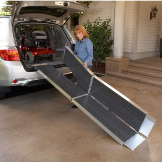 Folded EZ-Access Trifold Advantage Series Wheelchair Ramp