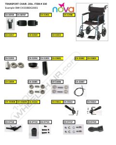 Parts for Nova 330 Transport Chair