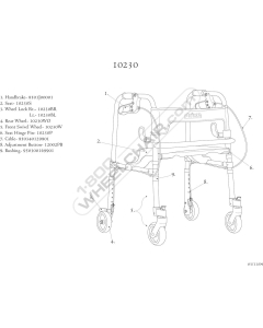 Clever-Lite Walker, Adult, with 5" Casters