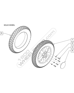  Drive Wheel Silver 5 Spoke