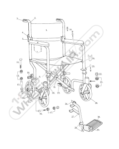 Parts for Drive Deluxe Fly-Weight Aluminum Transport Chair