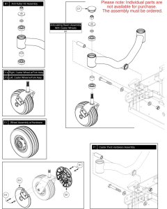 Articulating Beam/ Wheels for Jazzy 600 ES