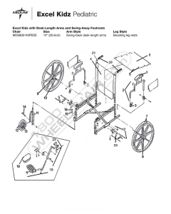 Parts for Excel Kidz with Desk-Length Arms and Swing-Away Footrests