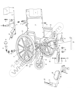 Parts for Drive Deluxe Sentra Full Reclining Wheelchair