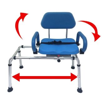Carousel Sliding Transfer Bench with Swivel Seat 